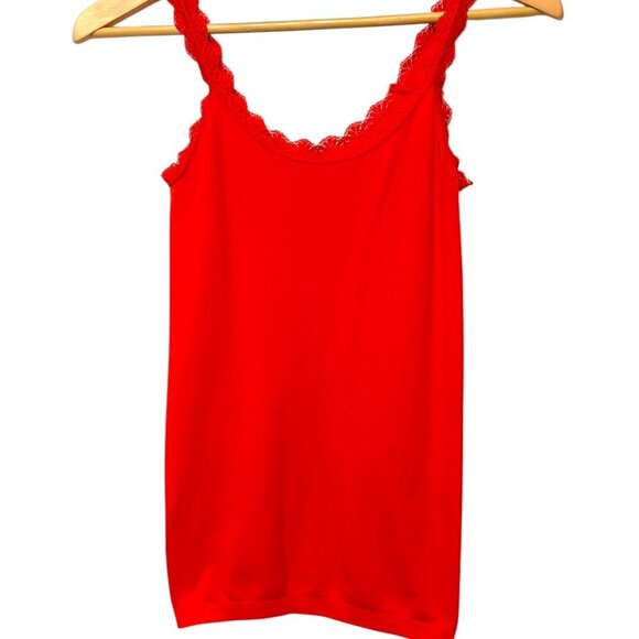NWOT Bundle of 2 Scoop Neck Tank Tops Size S Lace Detail Purple Orange NY & Co. - Picture 3 of 4